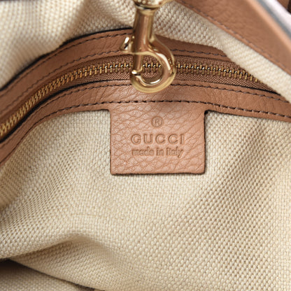 Gucci Pebbled Calfskin Medium Soho Chain Shoulder Bag Rose Beige 6 of 20
