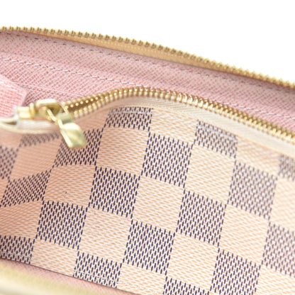 Louis Vuitton Damier Azur Clemence Wallet Rose Ballerine 10 of 16