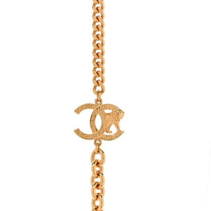 Chanel Pearl Quilted CC Long Necklace Light Gold 4 of 5