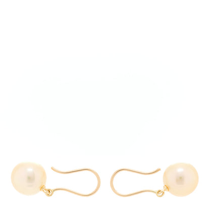 Mikimoto 18K Yellow Gold Akoya Pearl 9mm Drop Earrings 3 of 4