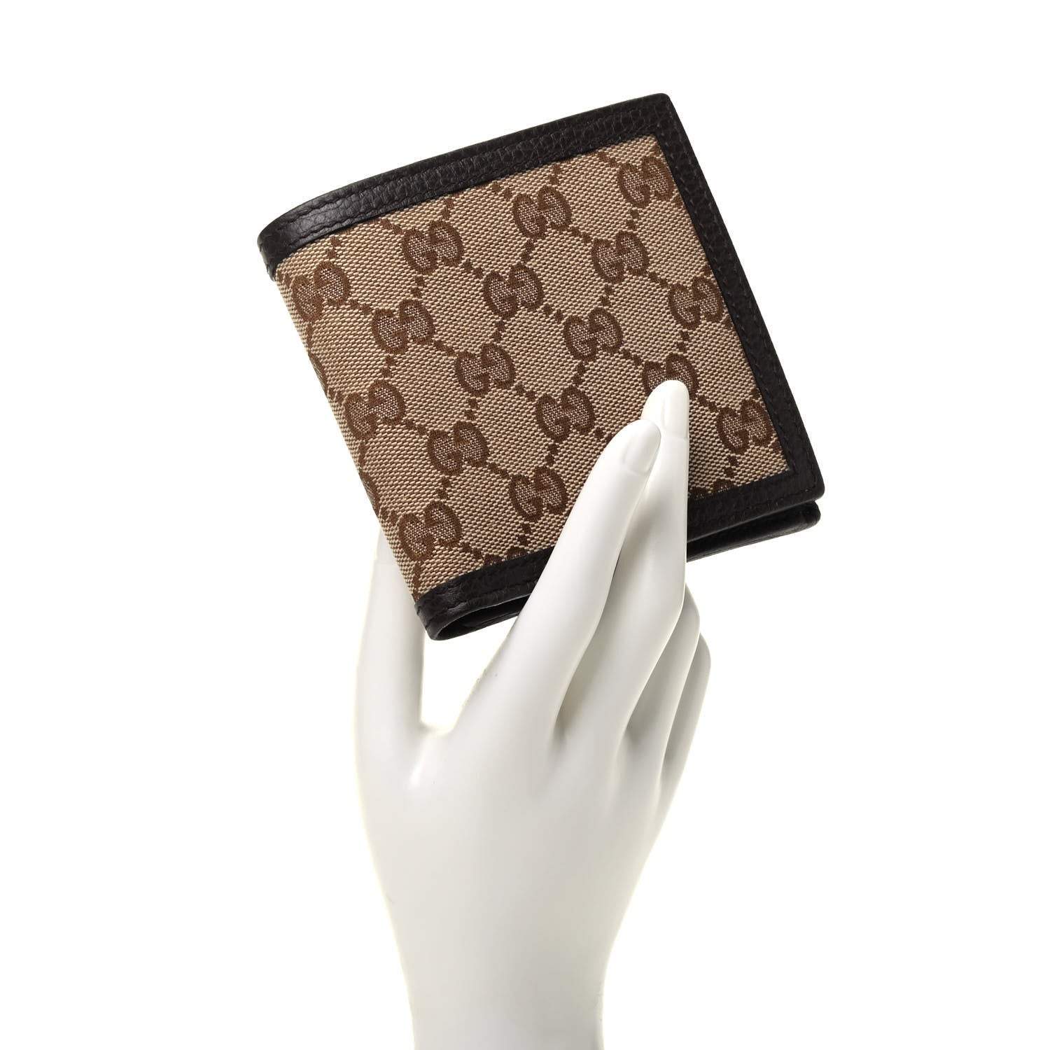 Gucci Monogram Bi-Fold Wallet Dark Brown 2 of 8