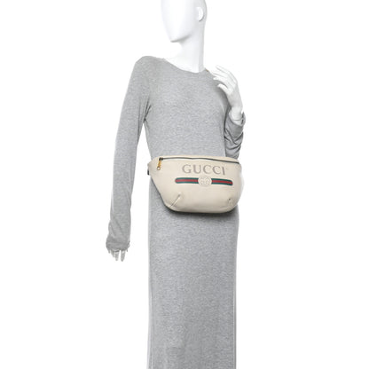 Gucci Grained Calfskin Logo Belt Bag White 2 of 10