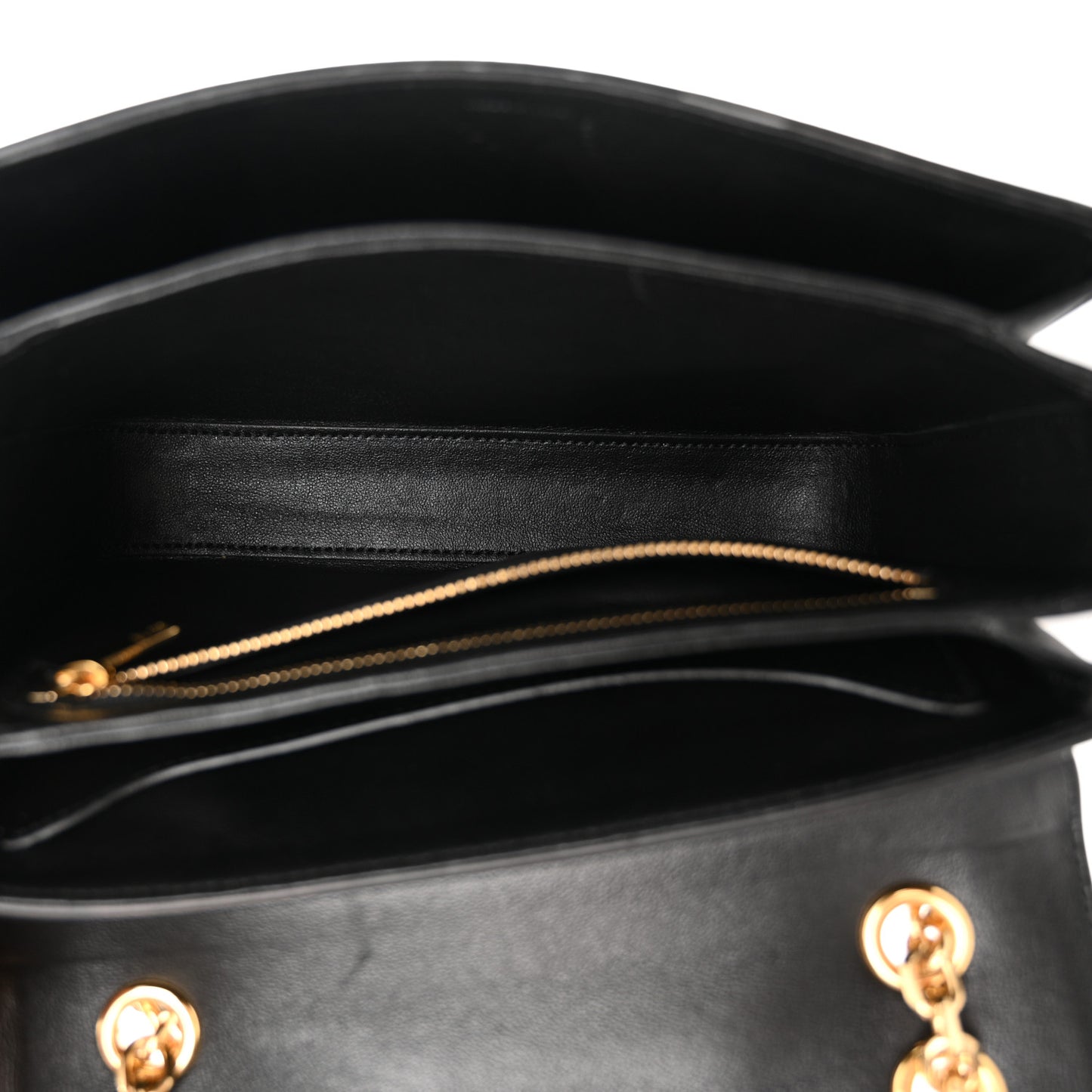 Shiny Calfskin Medium C Bag Black