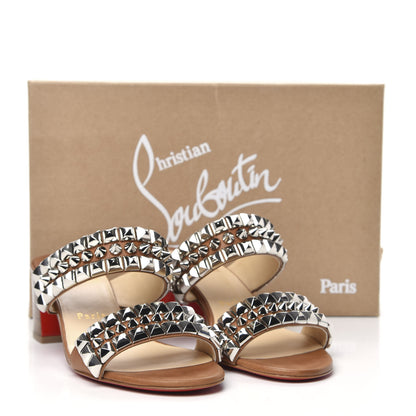 Christian Louboutin Calfskin Tina Goes Mad 55 Slide Sandals 38.5 Cuoio 10 of 10