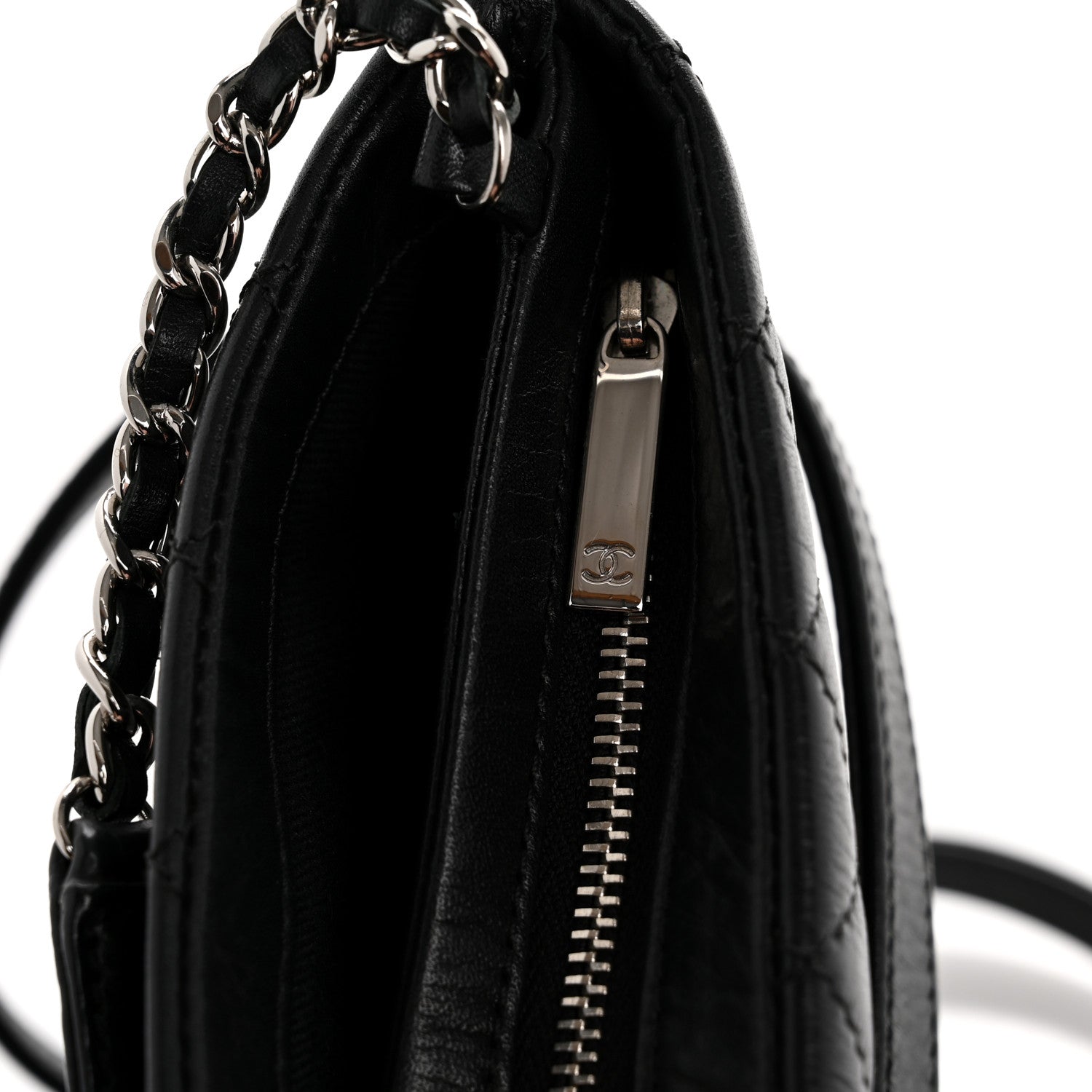 Chanel Aged Calfskin Quilted Crossbody Bag Black 13 of 14