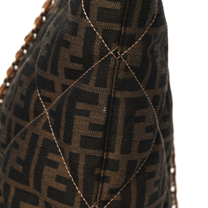 Fendi Zucca Quilted Chain Roll Tote Tobacco 16 of 17