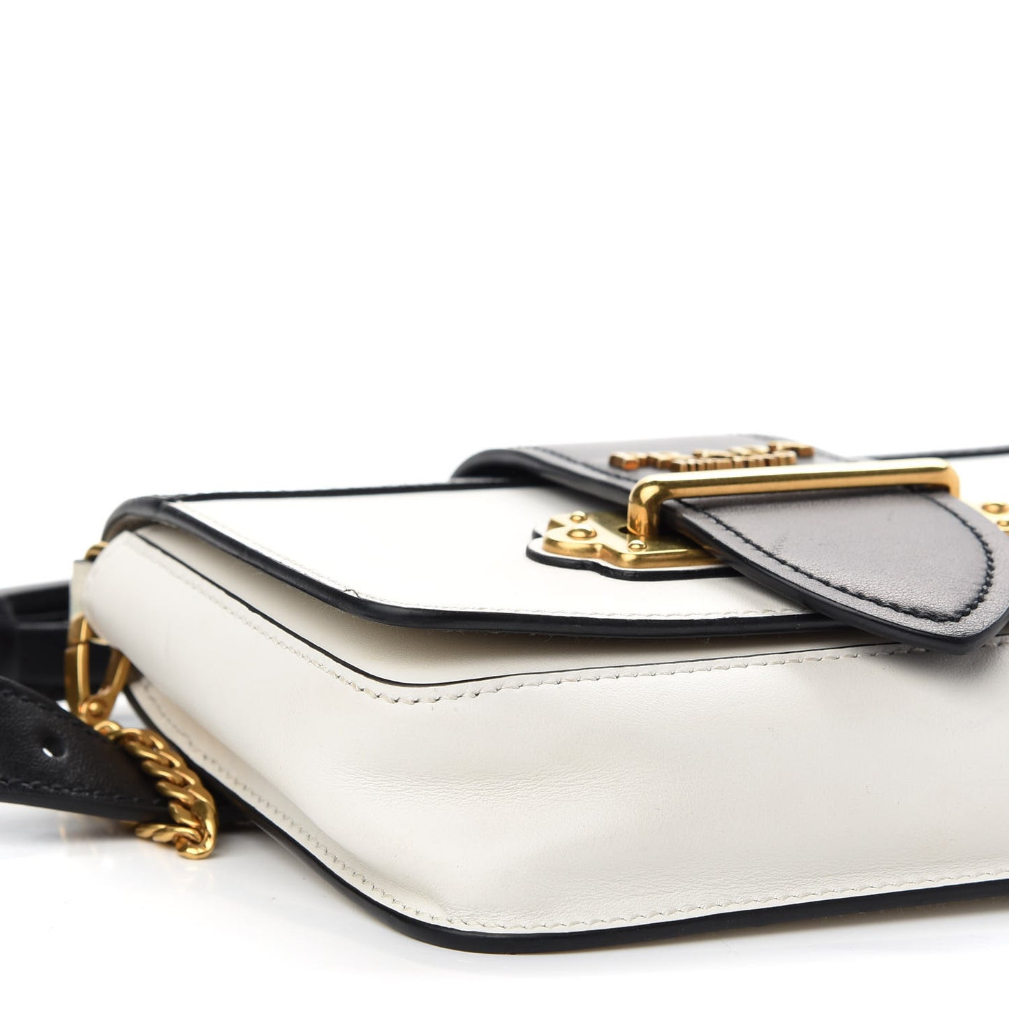 Saffiano City Calf Cahier Belt Bag White Black