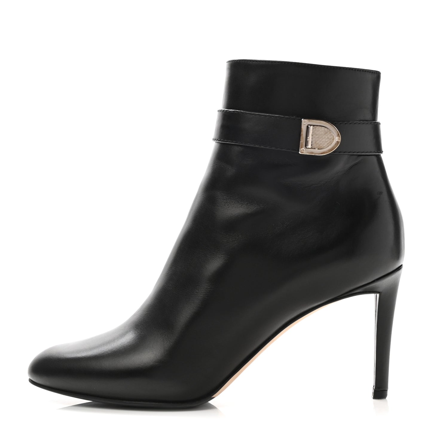 Calfskin Blason Low Boots 39.5 Black