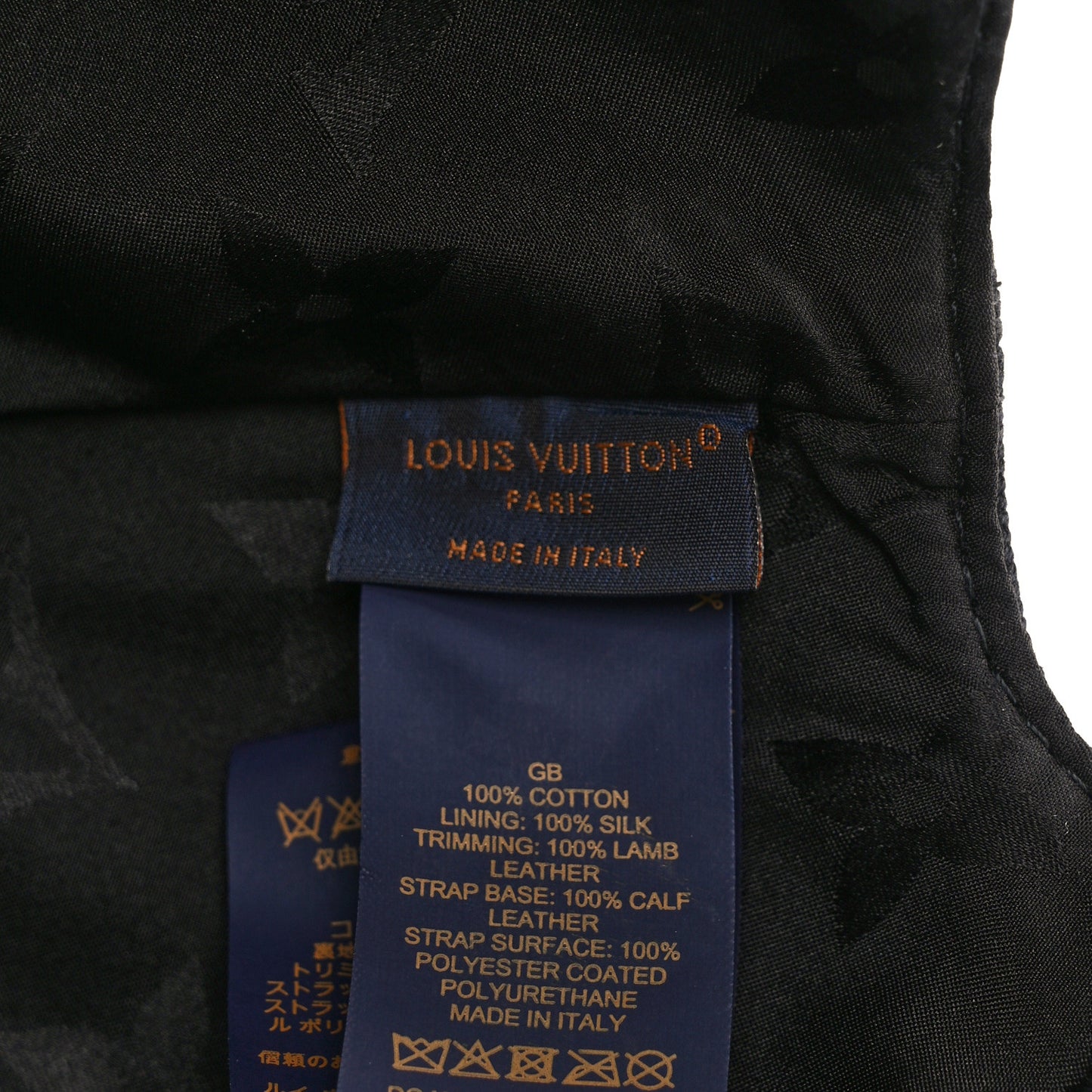 Monogram Cotton Jacquard Embroidered LV Day Cap L Black