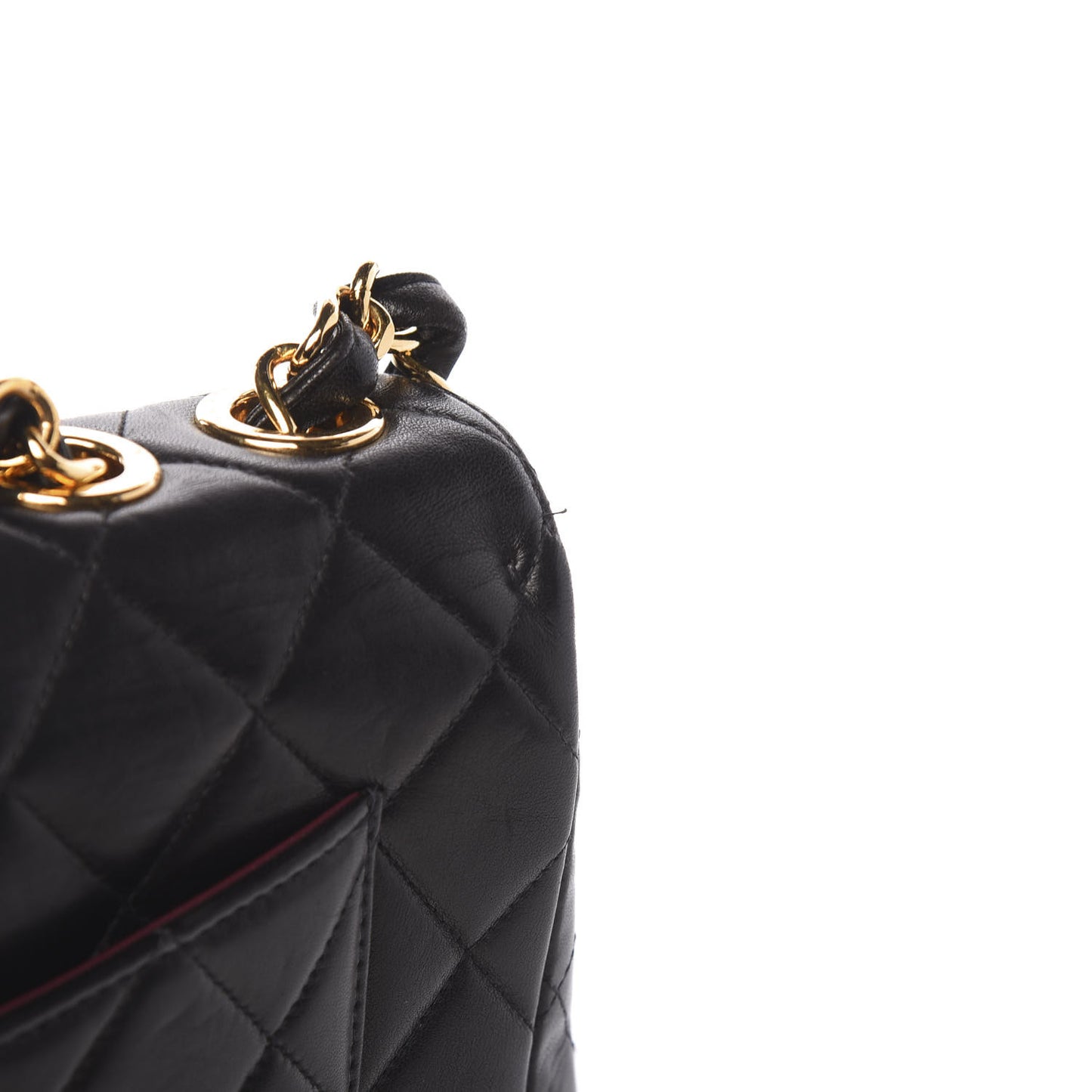 Lambskin Quilted Jumbo Single Flap Black
