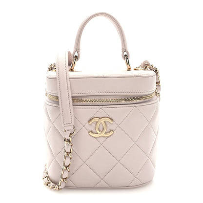 Chanel Lambskin Quilted Trendy Vanity Case Lilac 1 of 10