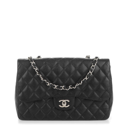 Chanel Caviar Quilted Jumbo Single Flap Black 1 of 7