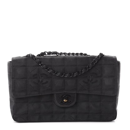 Chanel Nylon Medium Travel Flap Black 1 of 9