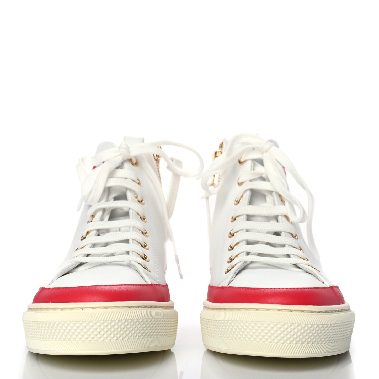 Calfskin LV Stellar Sneaker Boots 37 White Framboise