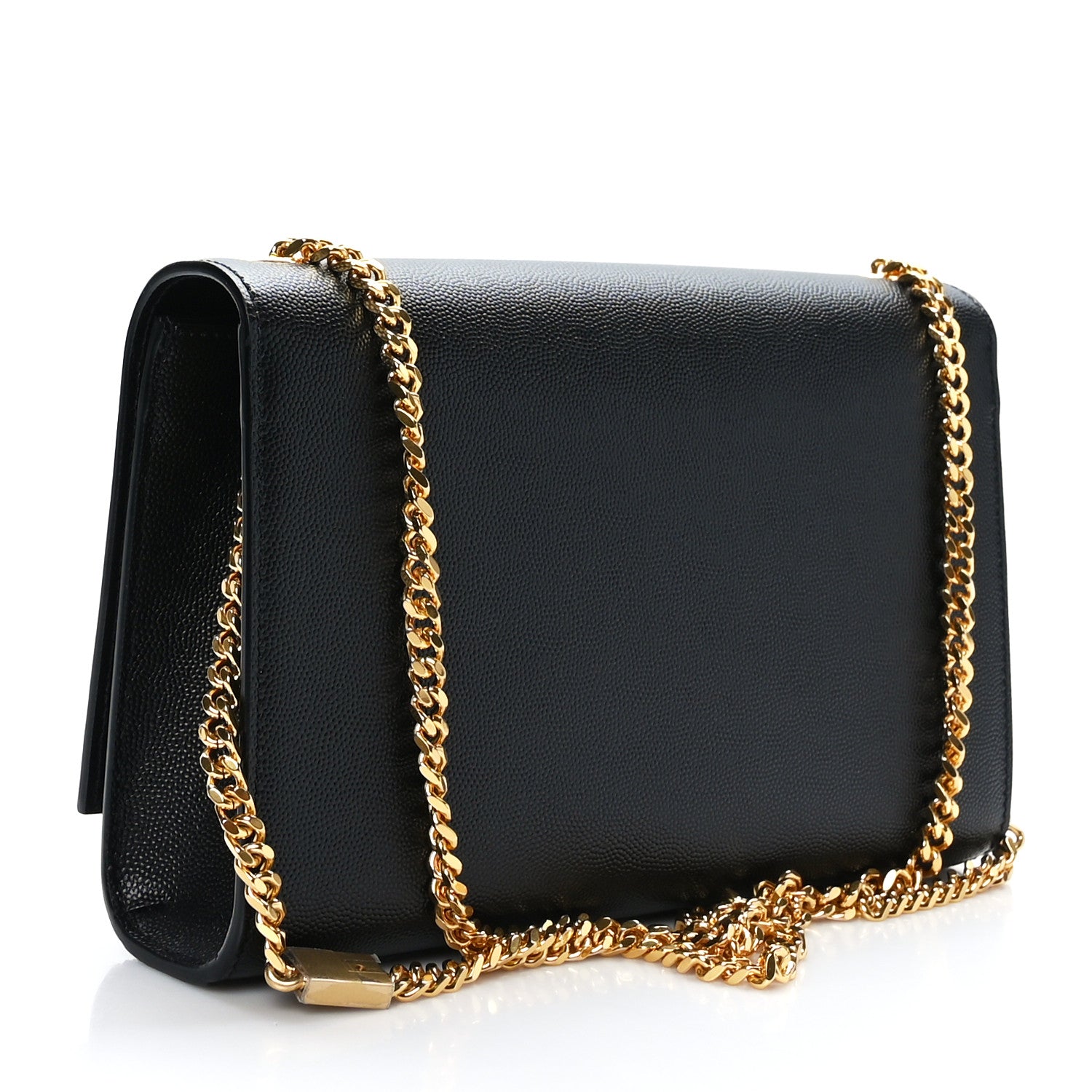 Saint Laurent Grain De Poudre Medium Classic Monogram Kate Satchel Black 3 of 8