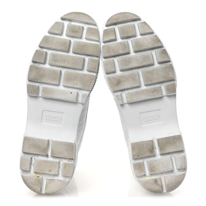 Hermes Calfskin Parachute Fresh Ankle Boots 37 White 7 of 14