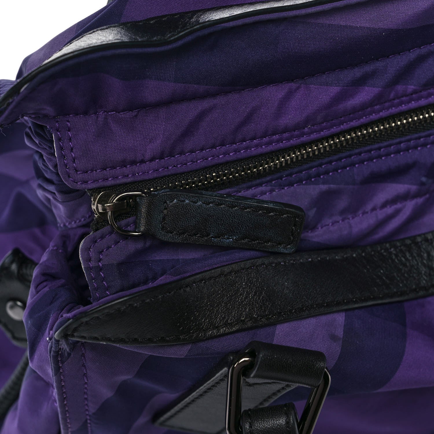 Burberry Nylon Check Small Buckleigh Packable Tote Regency Purple 13 of 13