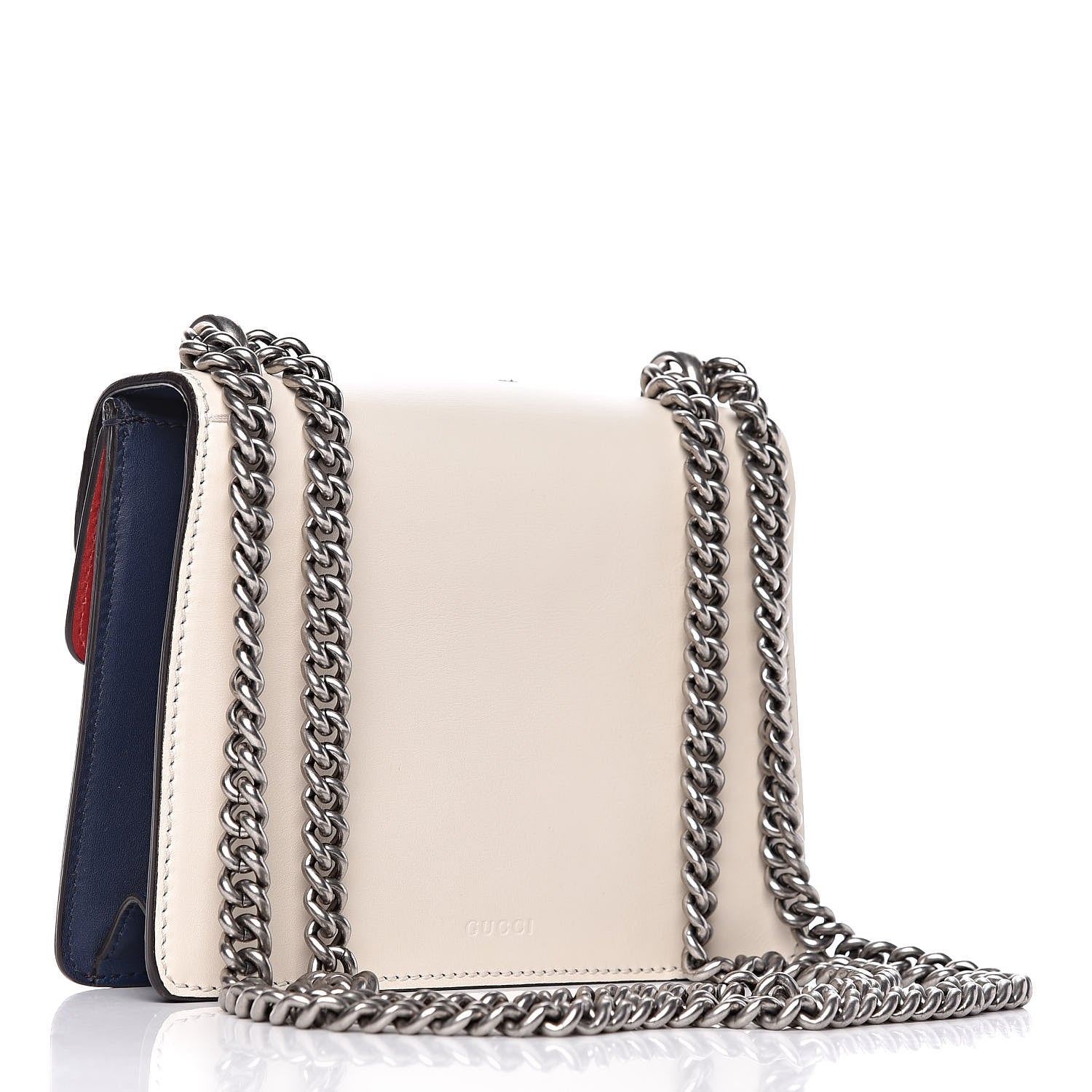 Gucci Calfskin Crystal Snake Embroidered Mini Dionysus Shoulder Bag Mystic White Hibiscus Red Blue Agata 4 of 10