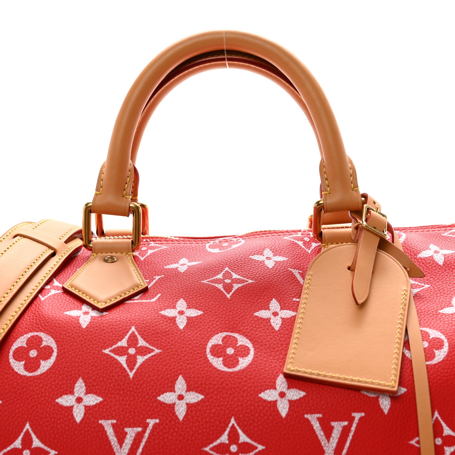Louis Vuitton Calfskin Monogram Speedy P9 Bandouliere 40 Red 7 of 11