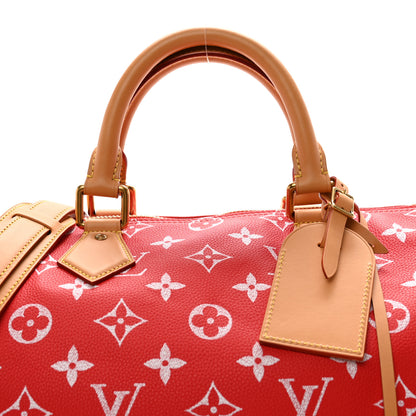 Louis Vuitton Calfskin Monogram Speedy P9 Bandouliere 40 Red 7 of 11