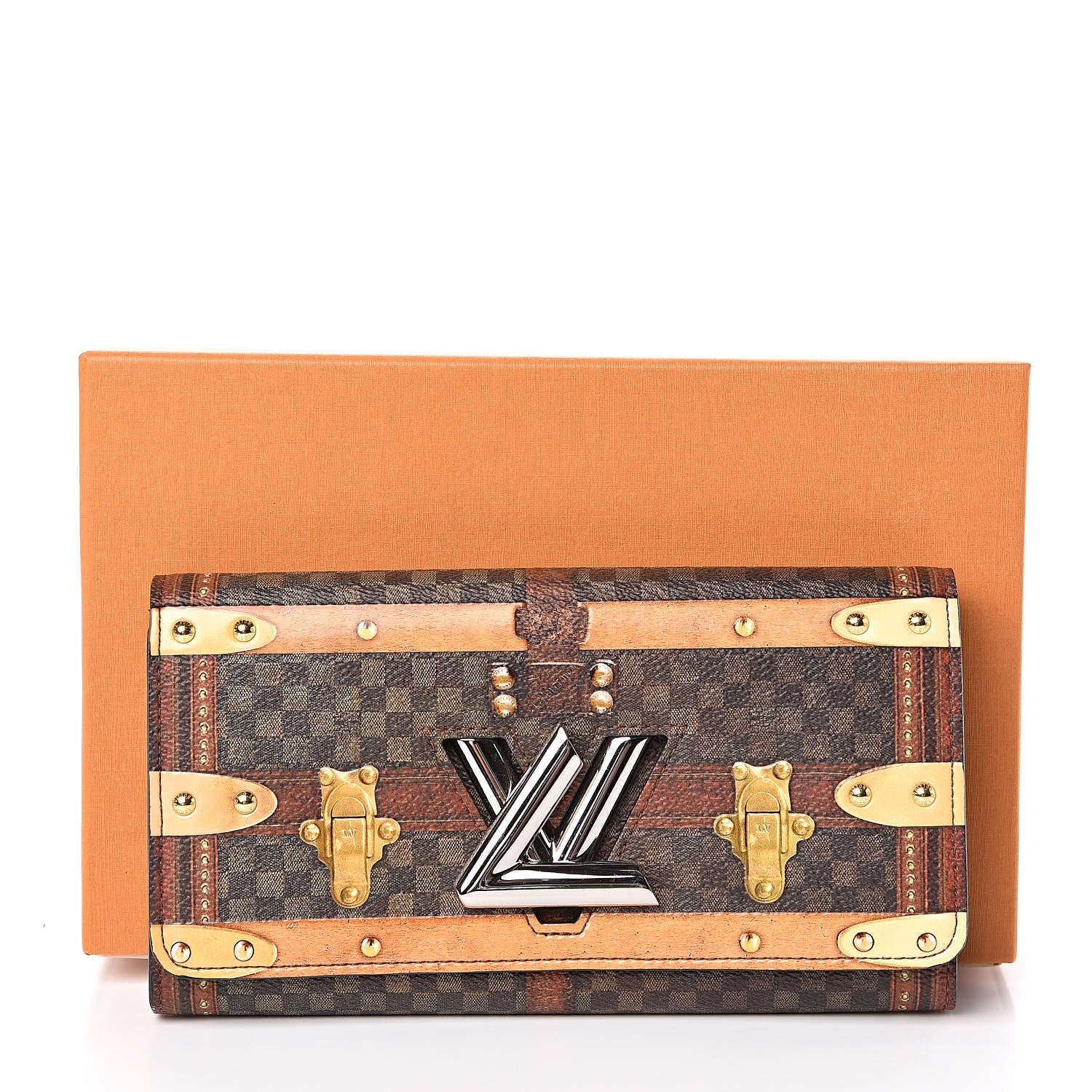 Louis Vuitton Transformed Damier Ebene Time Trunk Twist Wallet 7 of 7