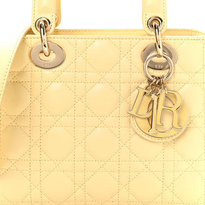 Christian Dior Lambskin Cannage Small Lucky Badges My Lady Dior Light Yellow 7 of 9