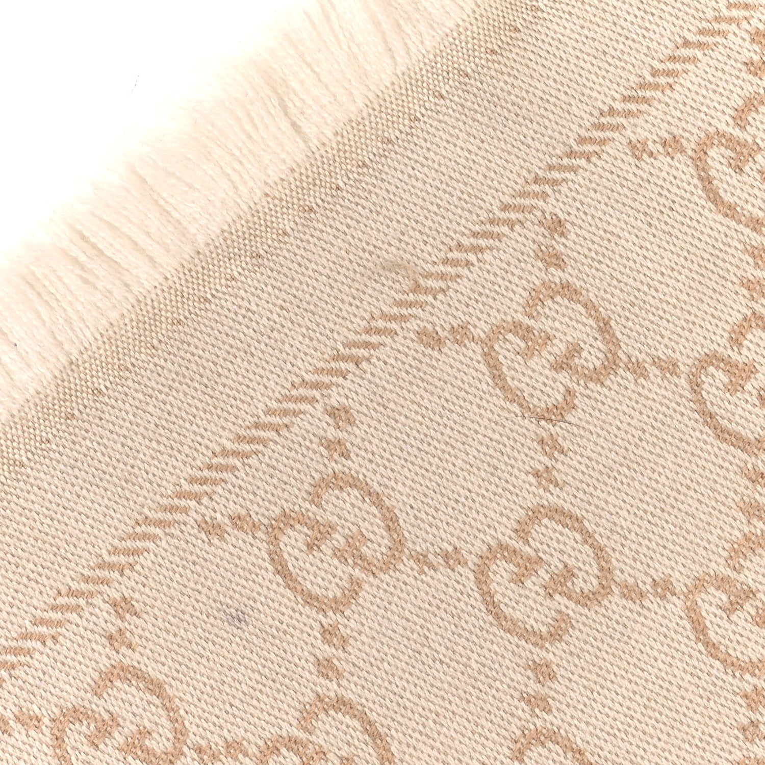 Gucci Wool GG Monogram GGNat Scarf Sand 4 of 4