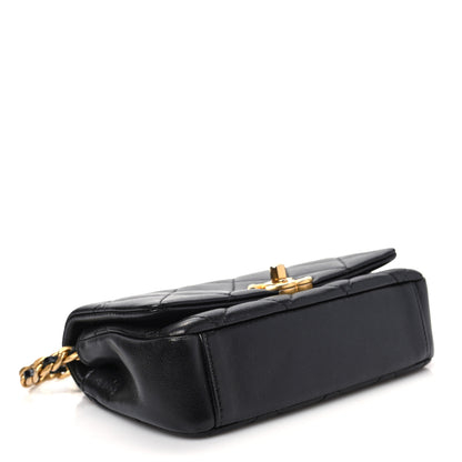 Chanel Shiny Lambskin Small Chain Is More Flap Black 4 of 7