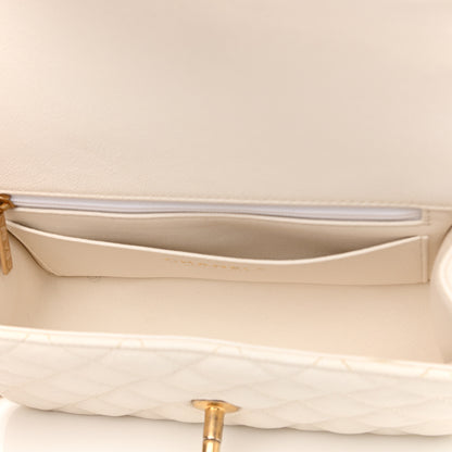 Chanel Caviar Quilted Mini Top Handle Rectangular Flap White 5 of 15