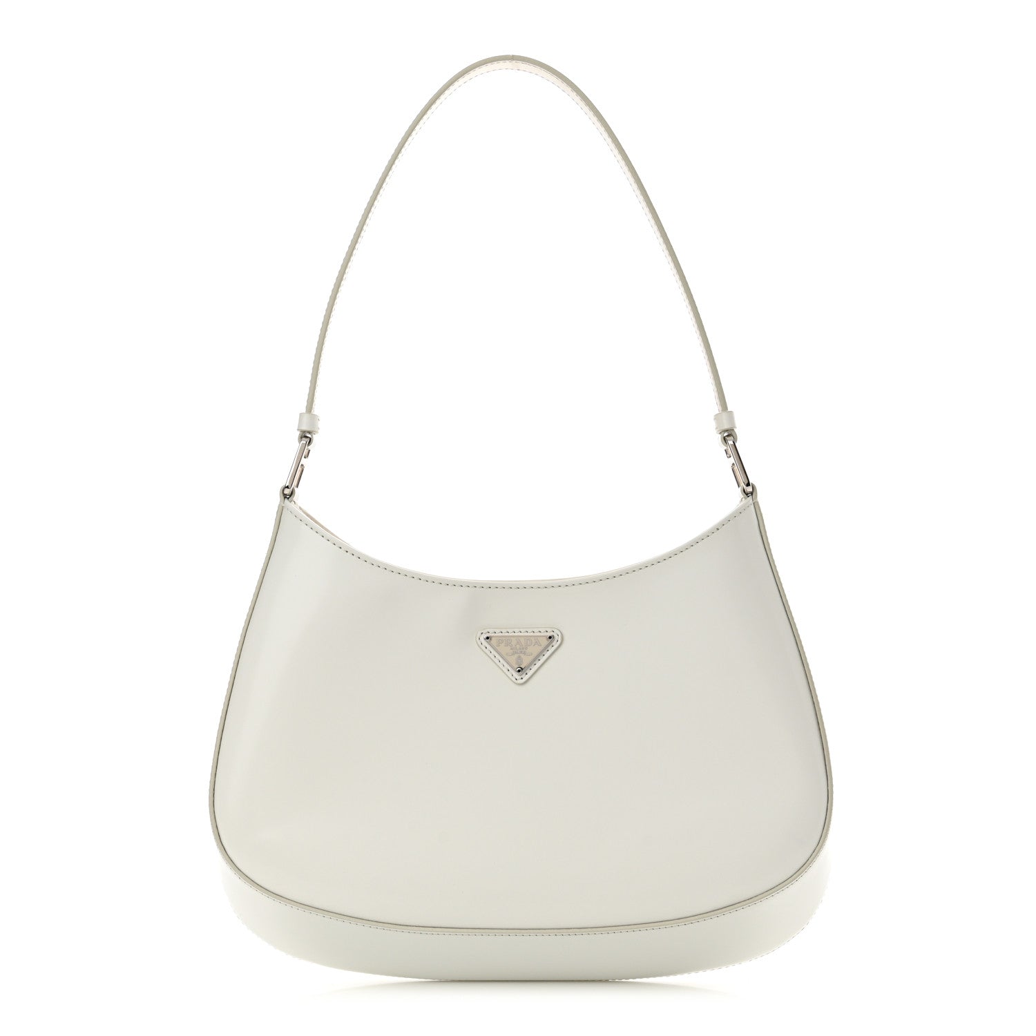 Prada Spazzolato Cleo Shoulder Bag White 1 of 10