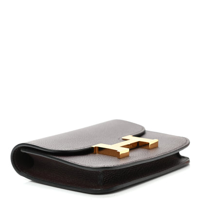 Hermes Evercolor Constance Slim Wallet Rouge Sellier 5 of 9