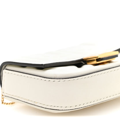 Fendi Nappa Matisse FF Embossed Nano Baguette Charm White 8 of 9