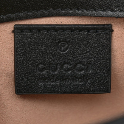 Gucci Calfskin Matelasse Super Mini GG Marmont Shoulder Bag Black 6 of 10