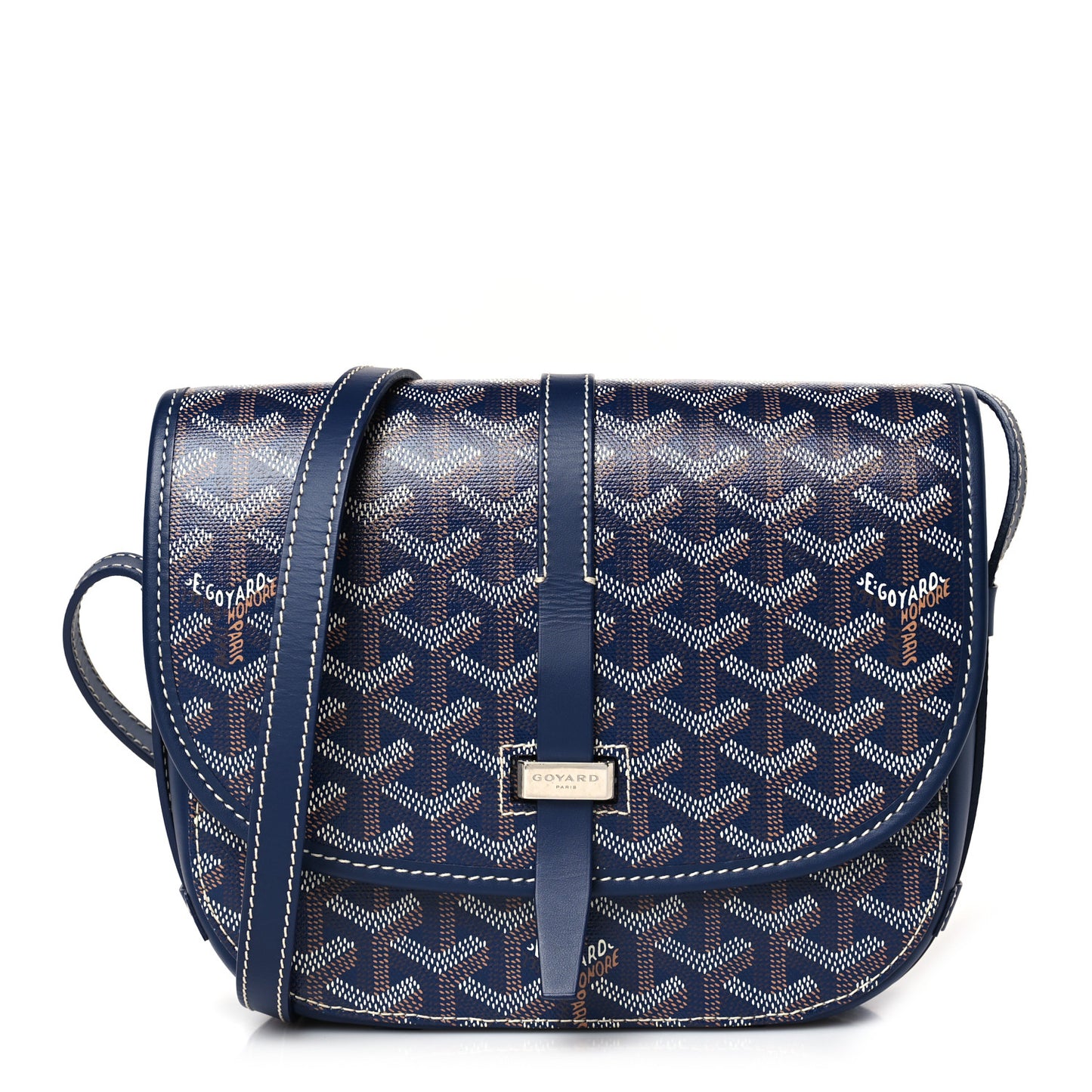 Goyardine Belvedere II PM Messenger Bag Navy
