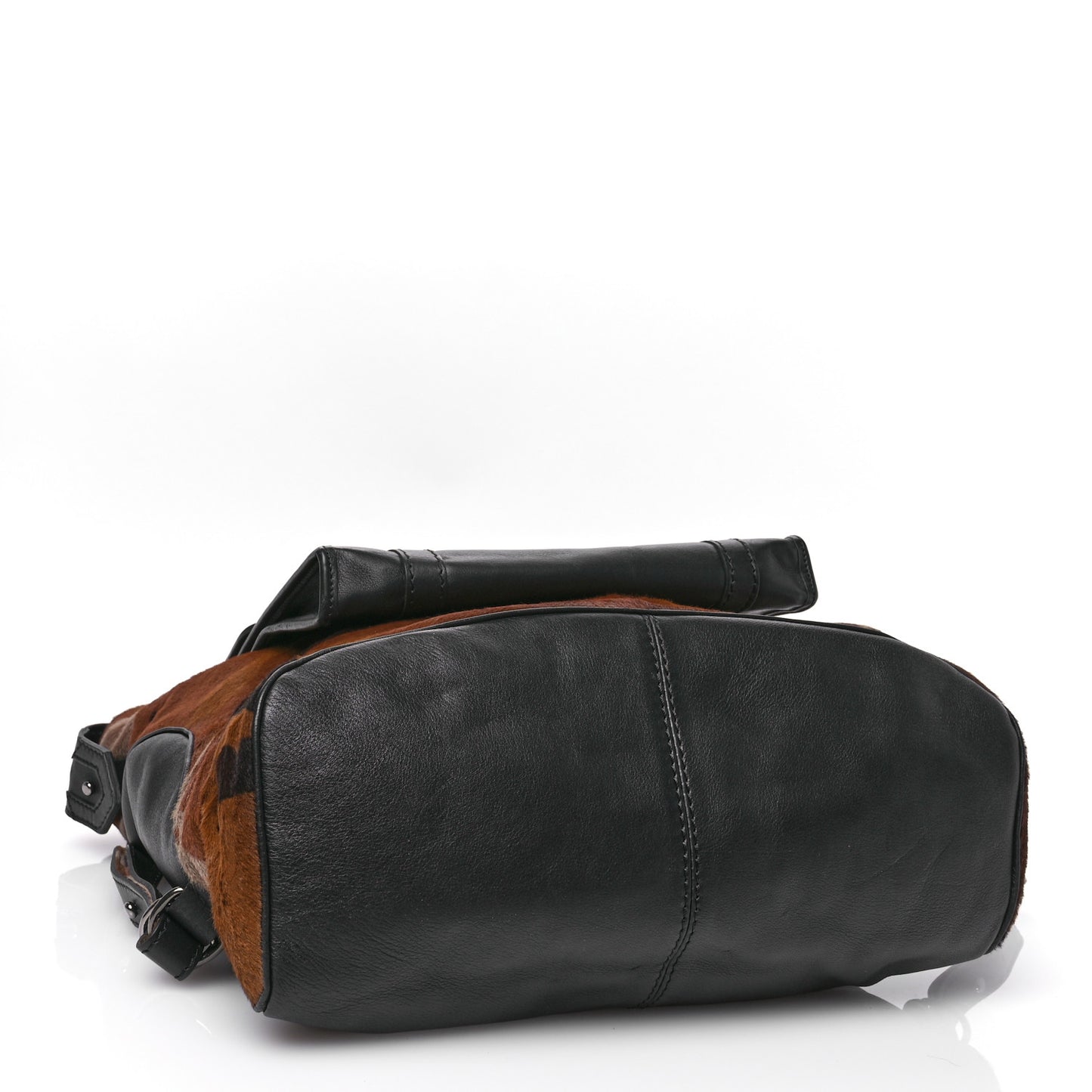 Pony Hair Calfskin Spikes Syd Backpack Coffee Bronze Black