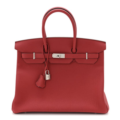 Hermes Togo Horseshoe Birkin 35 Rouge Garance Anemone 1 of 11