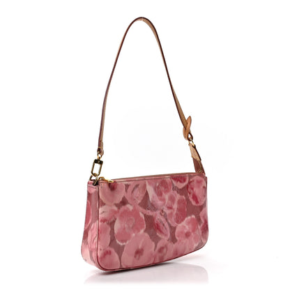 Louis Vuitton Vernis Ikat Pochette Accessories NM Rose Velours 3 of 8