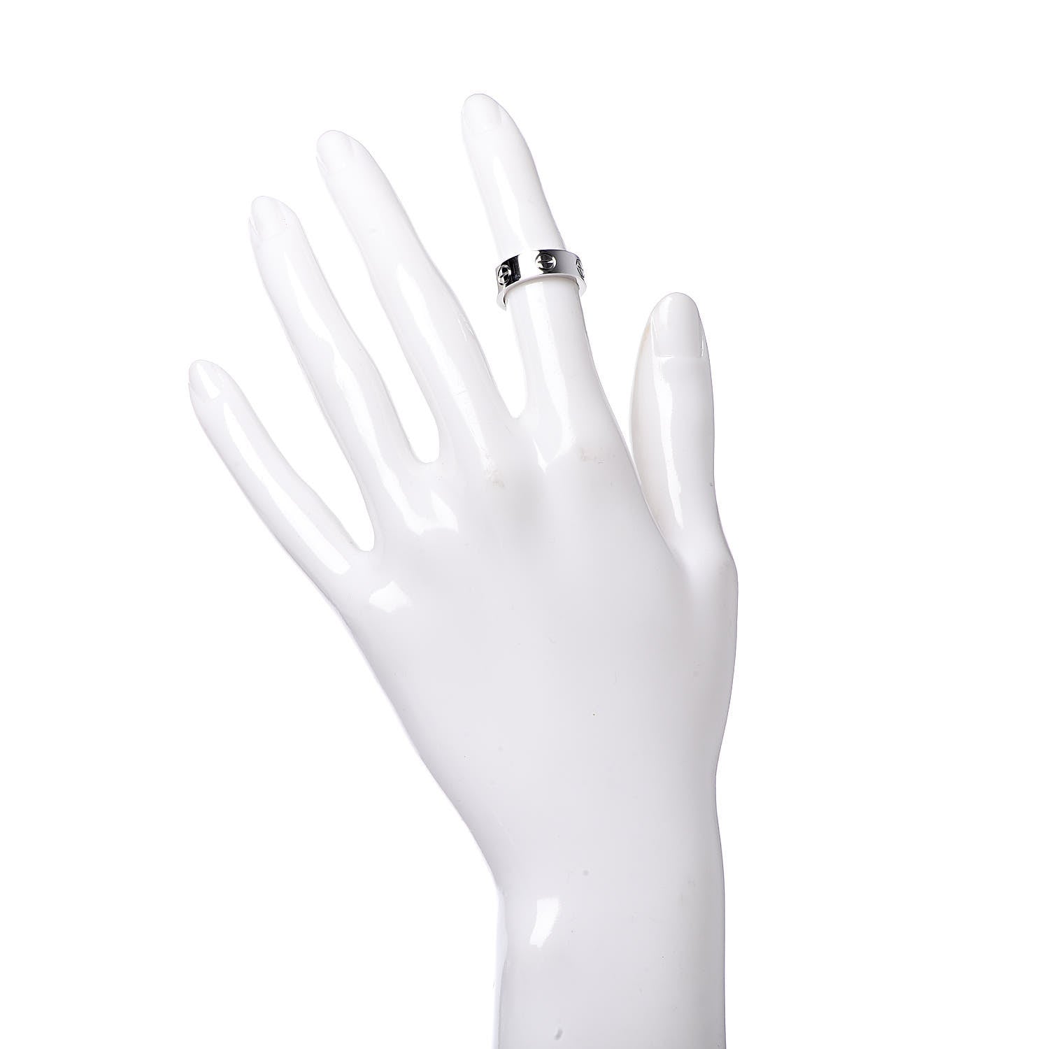 Cartier 18K White Gold 5.5mm LOVE Ring 47 4 2 of 4