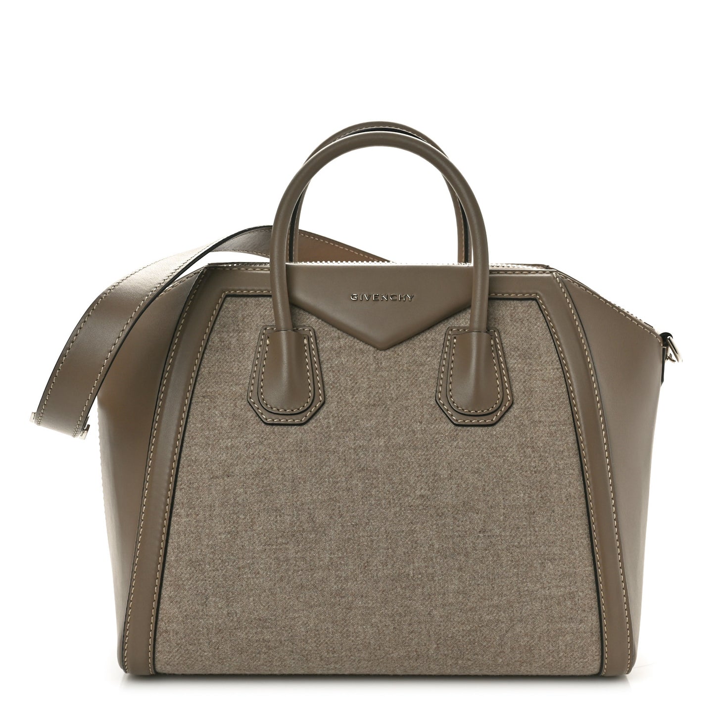 Calfskin Wool Medium Antigona Beige