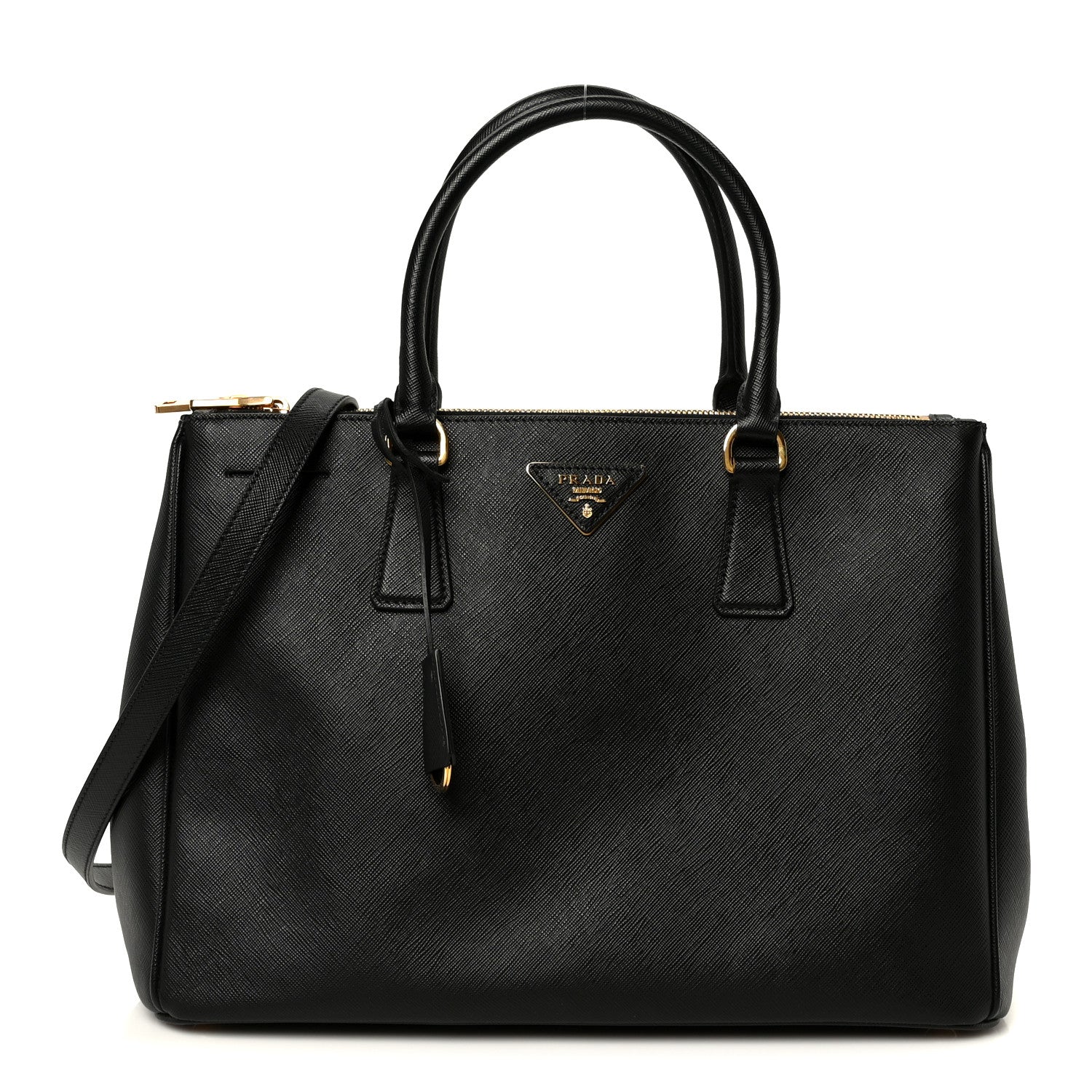 Prada Saffiano Lux Large Galleria Double Zip Tote Black 1 of 12