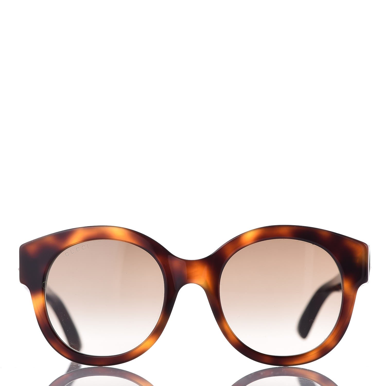 Gucci Round Frame GG Star Sunglasses GG0207S Tortoiseshell 2 of 9