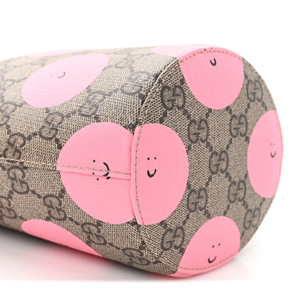 Gucci GG Supreme Monogram Childrens Printed Smile Bucket Bag Beige Dark Brown Yellow Pink 9 of 10