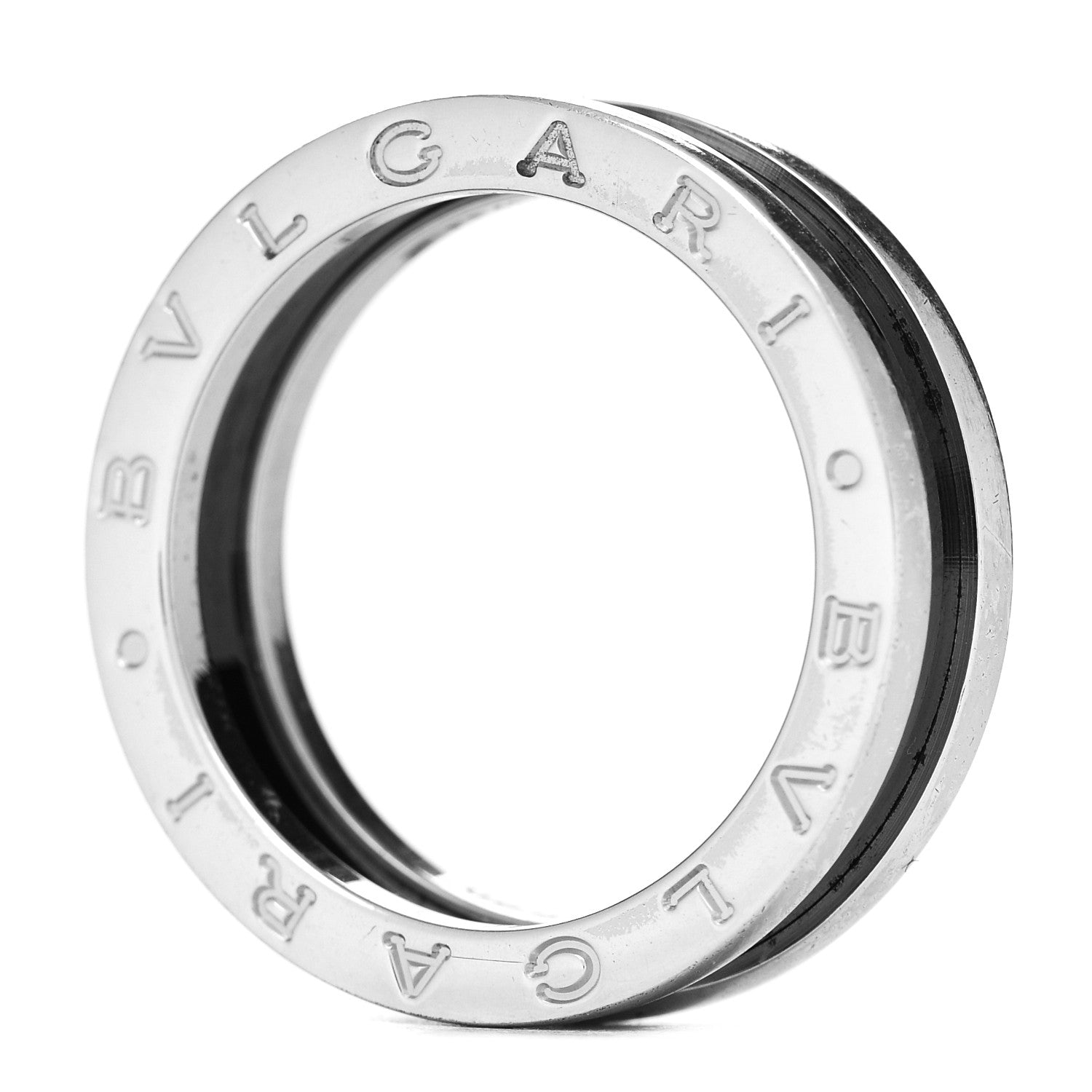 Bulgari Sterling Silver Ceramic Save The Children One-Band Ring 58 8.25 4 of 5