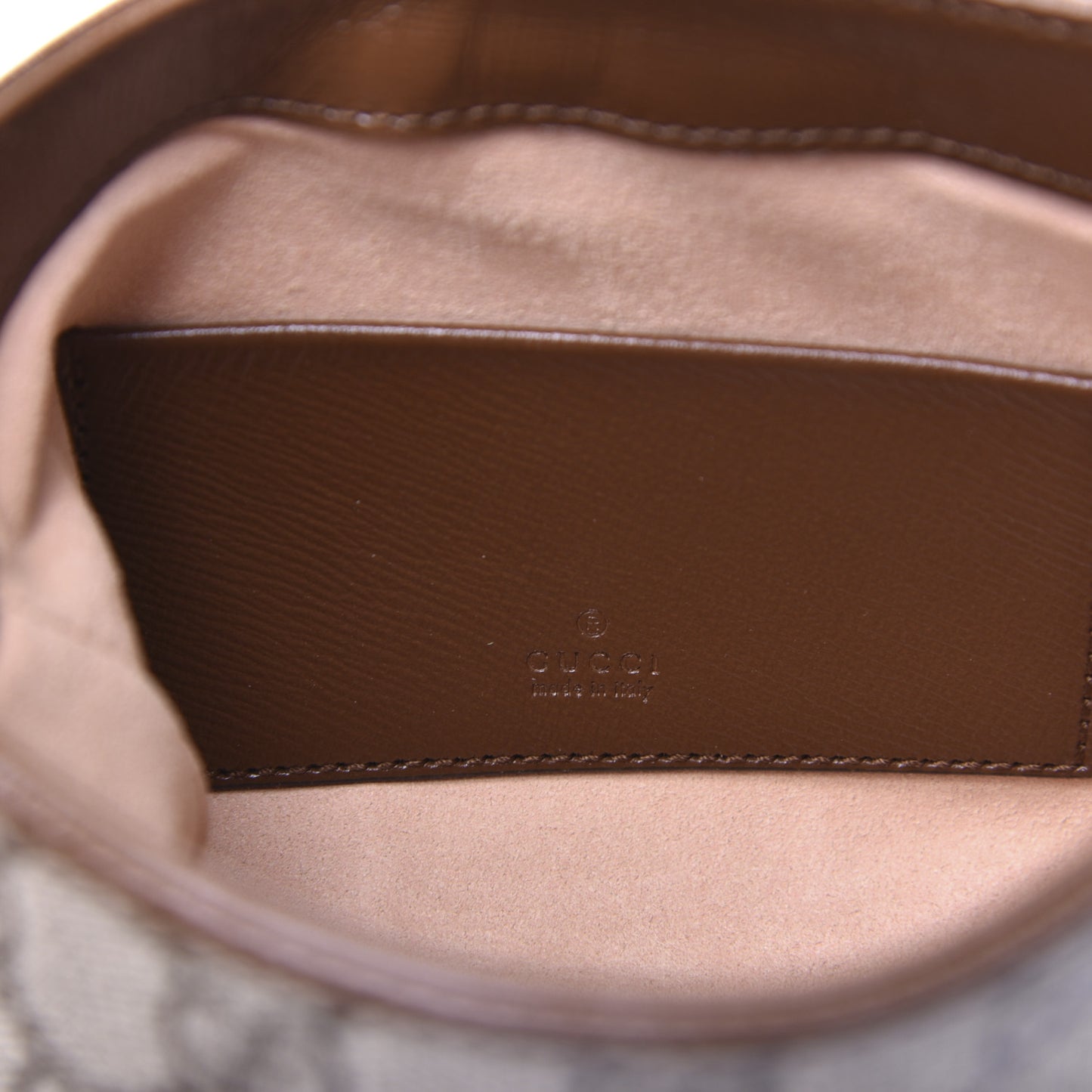 GG Supreme Monogram Azalea Calfskin Web Mini Jackie 1961 Hobo Beige Ebony Brown Sugar