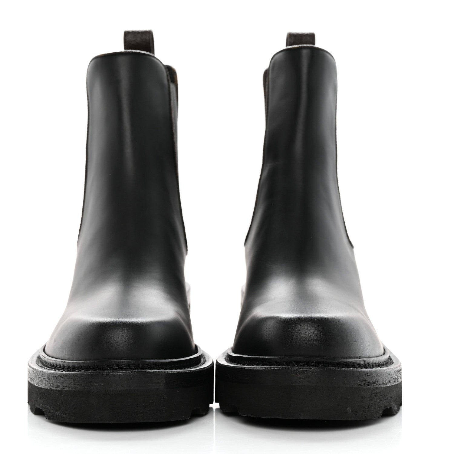 Louis Vuitton Calfskin Monogram Beaubourg Ankle Boots 37.5 Black 2 of 10
