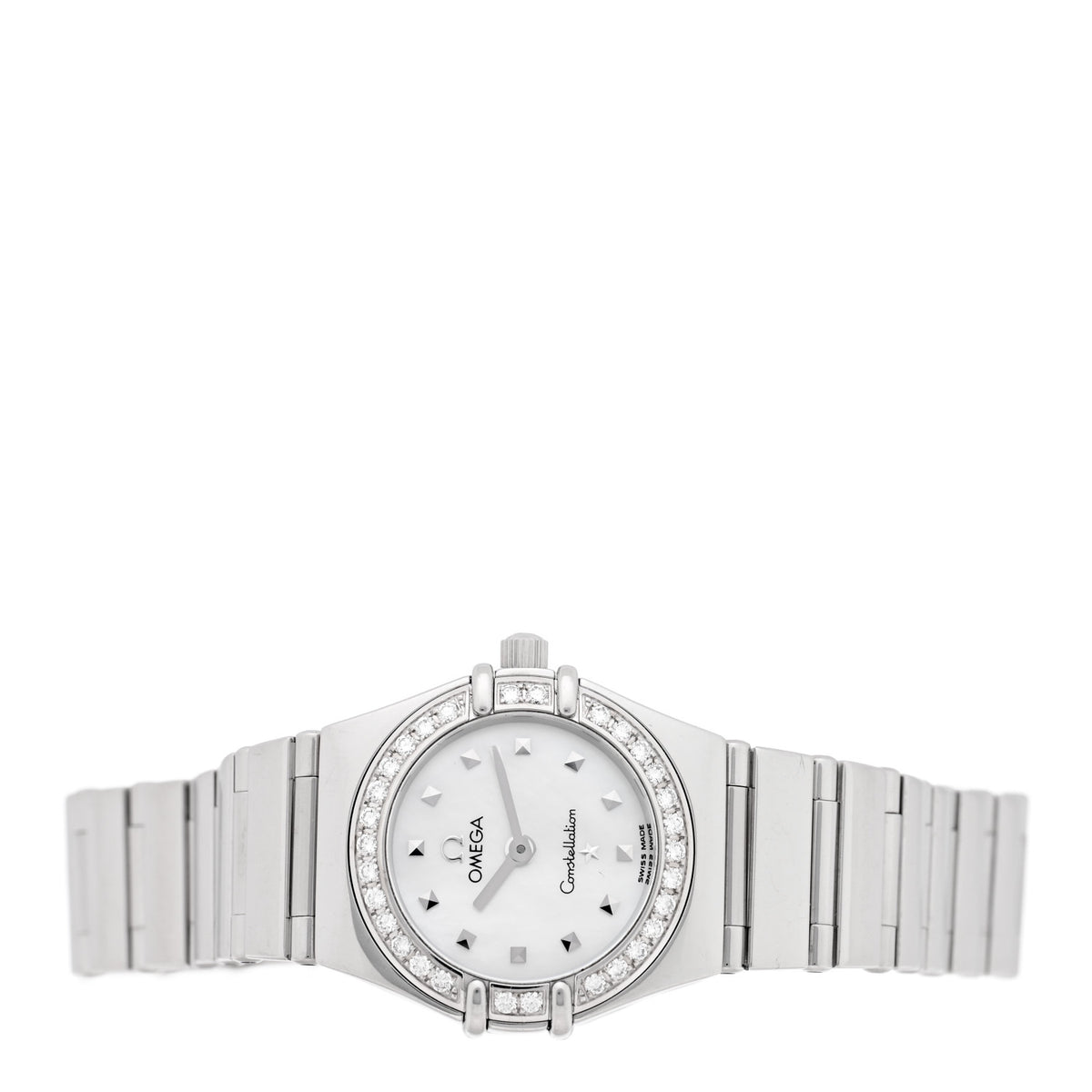 Omega Stainless Steel Diamond Bezel Mother of Pearl 22mm Constellation My Choice Quartz Watch 1465.71.00 2 of 4