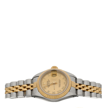 Rolex Stainless Steel 18K Yellow Gold 26mm Oyster Perpetual Datejust Watch Champagne Roman 69173 2 of 4