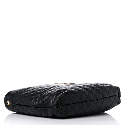 Saint Laurent Lambskin Quilted Maxi Icare Shopping Tote Black 5 of 10