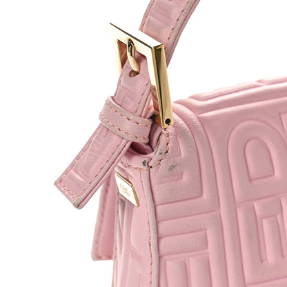 Fendi Nappa Logo Embossed Baguette Pink 11 of 14