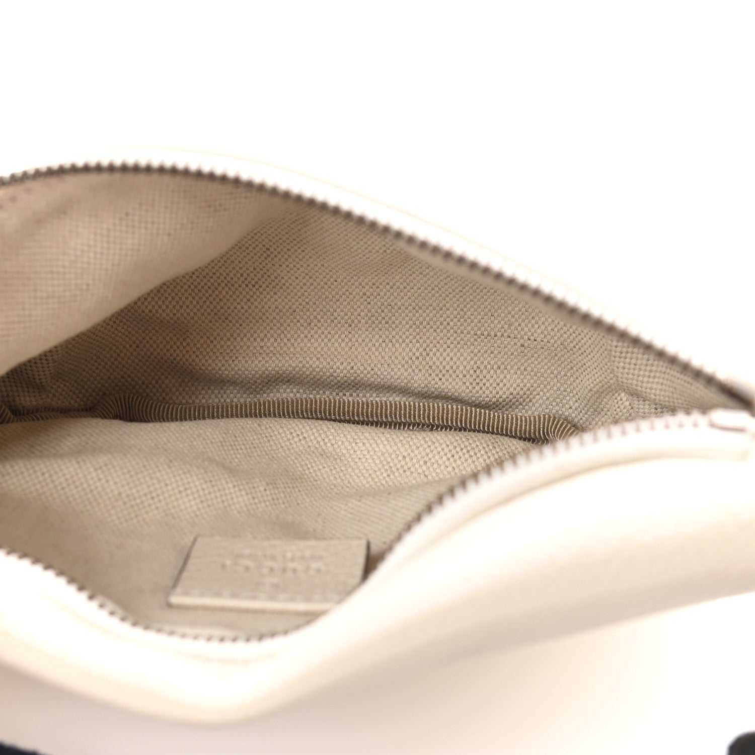 Gucci Grained Calfskin Small Logo Belt Bag White 5 of 9